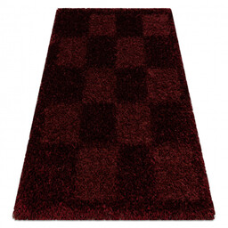 Dywan SHAGGY NEVADA Szachownica red 300 czerwony 120x160