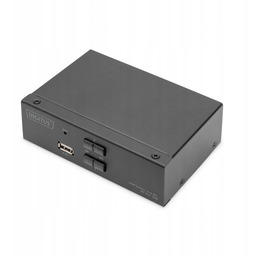 Przełącznik KVM DIGITUS 2 portowy DisplayPort, 4K 60Hz