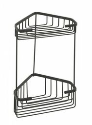 Półka podwójna narożna 20x32,5x15 cm czarny SMART