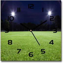 Zegar szklany kwadratowy Murawa piłkarska