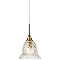 Lampa wisząca LUNA 1L Clear/Antique Brass 109011 -