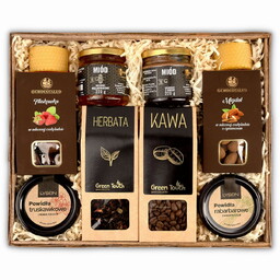 Duży Kosz Prezentowy Z Herbatą I Kawą Oraz