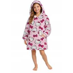 Kocobluza Hello Kitty Koc Z Kapturem Bluzowy Szlafrok