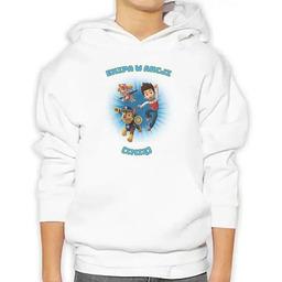 Bluza Dziecięca Kangurek Biała PSI PATROL IMIĘ 128