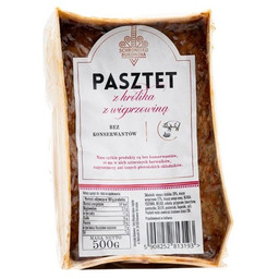 Pasztet z królika z wieprzowiną pieczony 500g -