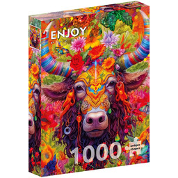 Puzzle, Kolorowy byk, 1000 el.