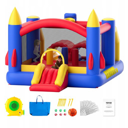 Dmuchany plac zabaw zamek ze zjeżdżalnią dla dzieci