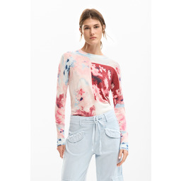 Cienki dzianinowy sweter collage