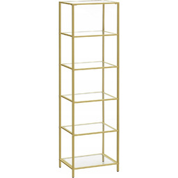 Złoty Regał Słupek z Metalem i Szkłem 4