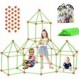 Profesjonalny Klocki Konstrukcyjne Słomki Rurki Patyczki Zestaw Kreatywny