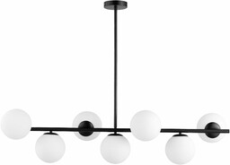 LAMPA WISZĄCA SUFITOWA NOWOCZESNA CZARNA BIAŁE KULE FREDICA
