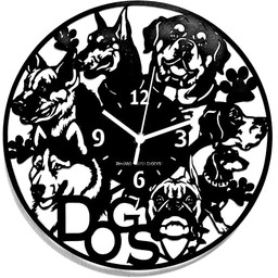 Instant Karma Clocks Zegar ścienny Psy Sylwetka