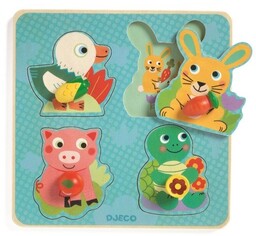 Djeco, puzzle z uchwytami Croc Carrot