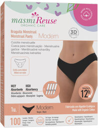 Masmi Modern, majtki menstruacyjne, bawełna organiczna, rozmiar L,