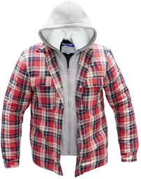 BLUZA FLANELOWA OCIEPLANA Z KAPTUREM DEDRA BH63KF-XL ROZMIAR