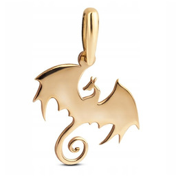 PIĘKNA KLASYCZNA ZŁOTA ZAWIESZKA SMOK DRAGON 8KT 333
