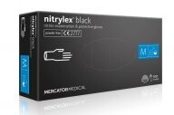 Mercator Nitrylex Black, rękawiczki nitrylowe, czarne, rozmiar M,