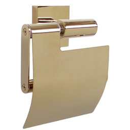 Uchwyt na papier toaletowy z klapką Złoty ARGIO