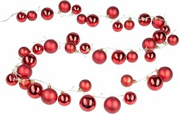 Idena Girlanda z 40 czerwonymi bombkami bożonarodzeniowymi