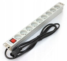 Listwa zasilająca Rack Pdu 1U 10A 9x250V 2m