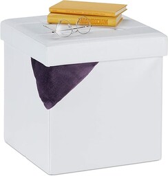 Relaxdays Taboret do siedzenia z miejscem do przechowywania,