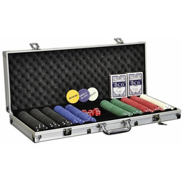 Zestaw do pokera 500 szt żetonów z akcesoriami