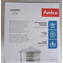 Parowar Amica Pt 3012 10,8 l biały 900