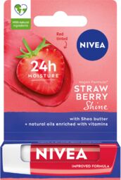 Nivea Strawberry Shine, pielęgnująca pomadka do ust, 4,8