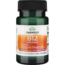 Swanson Witamina B-12 1000mcg, 100 tabletek do ssania