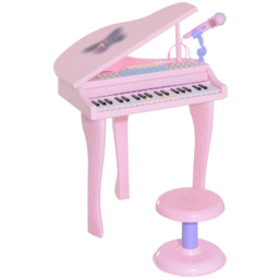 Pianino dziecięce Homcom 48x39x69cm., różowe