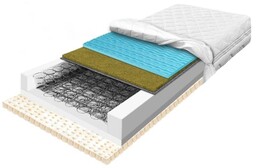 Materac 160x200 sprężynowy lateksowy i trawą morską 7
