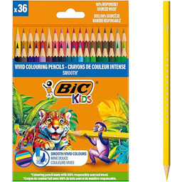 BIC 525788 kredki drewniane, wielokolorowe, 0,37, 36