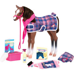 Koń dla lalek Źrebak Quarter 11 akcesoriów Our