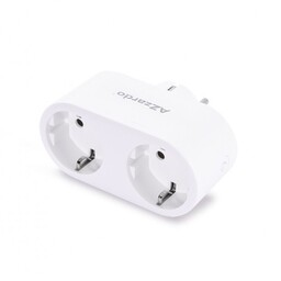 Wtyczka smart WiFi podwójna biała z tworzywa AZ3476