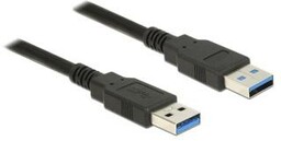 Delock 85064 USB 3.0 AM-AM 5m Czarny Kabel