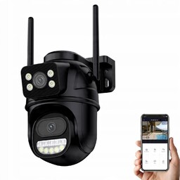 Kamera Podwójna Obrotowa Z Dwoma Obiektywami Ip Wifi