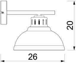 Kinkiet Sven Luminex, możliwość ściemniania, aluminiowy / szary