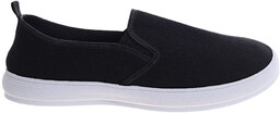 Czarne męskie trampki slip on z tkaniny
