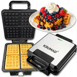 Gofrownica Na 4 Gofry Regulacja Temperatury Mocna Niewyciekająca