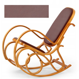 Bujany Fotel Drewniany do Salonu na Płozach Olcha