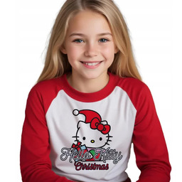 ŚWIĄTECZNA PIŻAMA Czerwona Na Prezent Święta HELLO KITTY