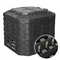 Kompostownik 1 komorowy Patrol 600 l czarny