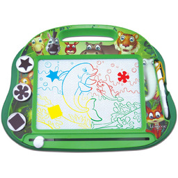 Lexibook CRANX550 Wielokolorowa Magiczne Magnetyczne Zwierzęta Tablica Kreślarska,