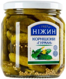 Korniszony Marynowane Gourmet, Nizhyn, 450g