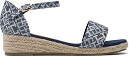 Espadryle Tommy Hilfiger Rope Wedge Sandal Denim T3A7-32776-0048