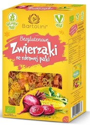 MAKARON (KUKURYDZIANY Z SUSZONYMI WARZYWAMI) DLA DZIECI ZWIERZAKI