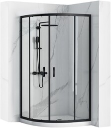 Rea Kabina Prysznicowa REA Look Czarna 90x90 +