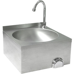 Umywalka kuchenna bezdotykowa ze stali nierdzewnej ścienna Hendi