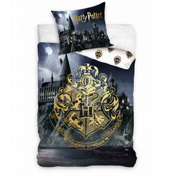 Pościel 140x200 bawełniana licencyjna Harry Potter Hogwart młodzieżowa