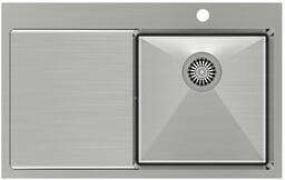 QUADRON Zlewozmywak 78x48 RUSSEL 111 stal, k.prawa HB7912-RBS